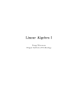 Linear Algebra I - Oregon Institute of Technology