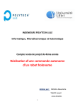 Réalisation d`une commande autonome d`un robot holonome