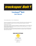 trackspot ® Bolt User Manual