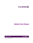 Kaleido-X User`s Manual
