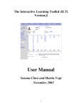 User Manual - Interactive Learning Toolkit