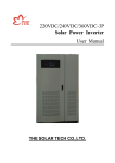 220VDC/240VDC/360VDC-3P Solar Power Inverter User Manual