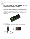 How to use Android Mini PC TV stick & TV Set/ LCD Monitor to watch