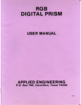 RGB Digital Prism - User Manual 1.1