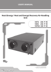 User`s ManUal Heat (energy / Heat and energy) recovery air