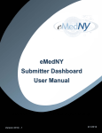 eMedNY Submitter Dashboard User Manual