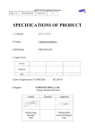 SPECIFICATIONS OF PRODUCT