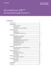 Microsoft Excel 2007 A Beginners` Guide