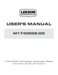 USER`S MANUAL - Leeson Electric Corporation