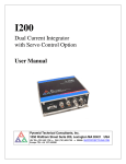 Dual Current Integrator with Servo Control Option User Manual