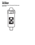 Extech 461825 Photo Tachometer / Stroboscope Manual