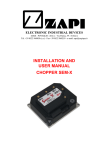 INSTALLATION AND USER MANUAL CHOPPER
