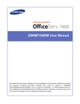 OfficeServ 7400 GWIMT/GWIM User Manual