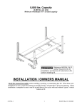 INSTALLATION / OWNERS MANUAL