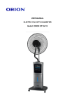 USER MANUAL ELECTRIC FAN WITH HUMIDIFIER Model: ORION