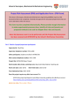 Project Risk Assessment - School of Aerospace, Mechanical