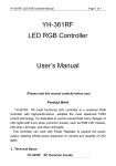 YH-361RF LED RGB Controller User`s Manual