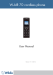 W-AIR 70 cordless phone User Manual