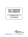 EXC-4000VME and EXC-4000VXI User`s Manual, rev A-3