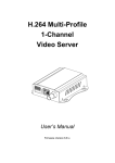H.264 Multi-Profile 1-Channel Video Server User`s Manual