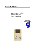 Rosetta-Lt User`s Manual