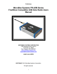 PCFW-104 M-Series Radio Modem PC/104 Interface User`s Manual