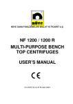 nf 1200 / 1200 r multi-purpose bench top centrifuges user`s manual