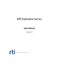 RTI Federation Service - Community RTI Connext Users