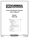 Power Distribution System User`s Manual Model: PDS-100