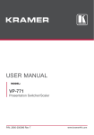 USER MANUAL - Kramer Electronics