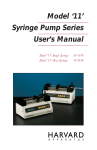 Model 11 Syringe Pump Series Manual