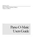 user manual - Parse-O