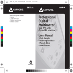 38XR-A Professional Digital Multimeter Product Manual