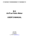 M-2 Air/Fuel Ratio Meter USER`S MANUAL