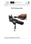 PQ-18 Heating welder Use and maintenance manual