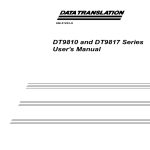 DT9810 and DT9817 Series User`s Manual