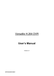 Versatile H.264 DVR User`s Manual