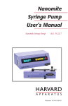 Nanomite Syringe Pump User`s Manual