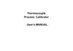 Thermocouple Process Calibrator User`s MANUAL