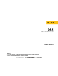 Fluke Corporation Fluke 985 Airborne Particle Counter Manual