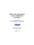 MODEL 2882 CAPACITANCE LEVEL TRANSMITTER User Manual