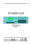 PJ1000C-LCD - RVR Elettronica SpA Documentation Server