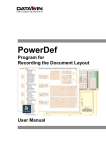 User manual PowerDEF English Date: 06/2008 | Size