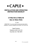 INSTALLATION AND OPERATING INSTRUCTION