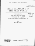 Field balancing in the real world