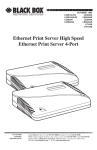 Ethernet Print Server High Speed Ethernet Print Server 4