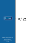 EPC-1316 User`s Guide - Artisan Technology Group