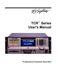TCR™ Series User`s Manual