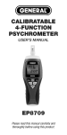 calibratable 4-function psychrometer ep8709