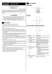 CX-400 Instructions - Panasonic Electric Works
